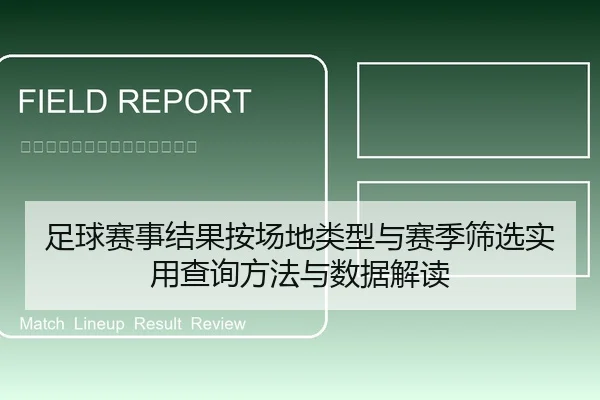 足球赛事结果按场地类型与赛季筛选实用查询方法与数据解读